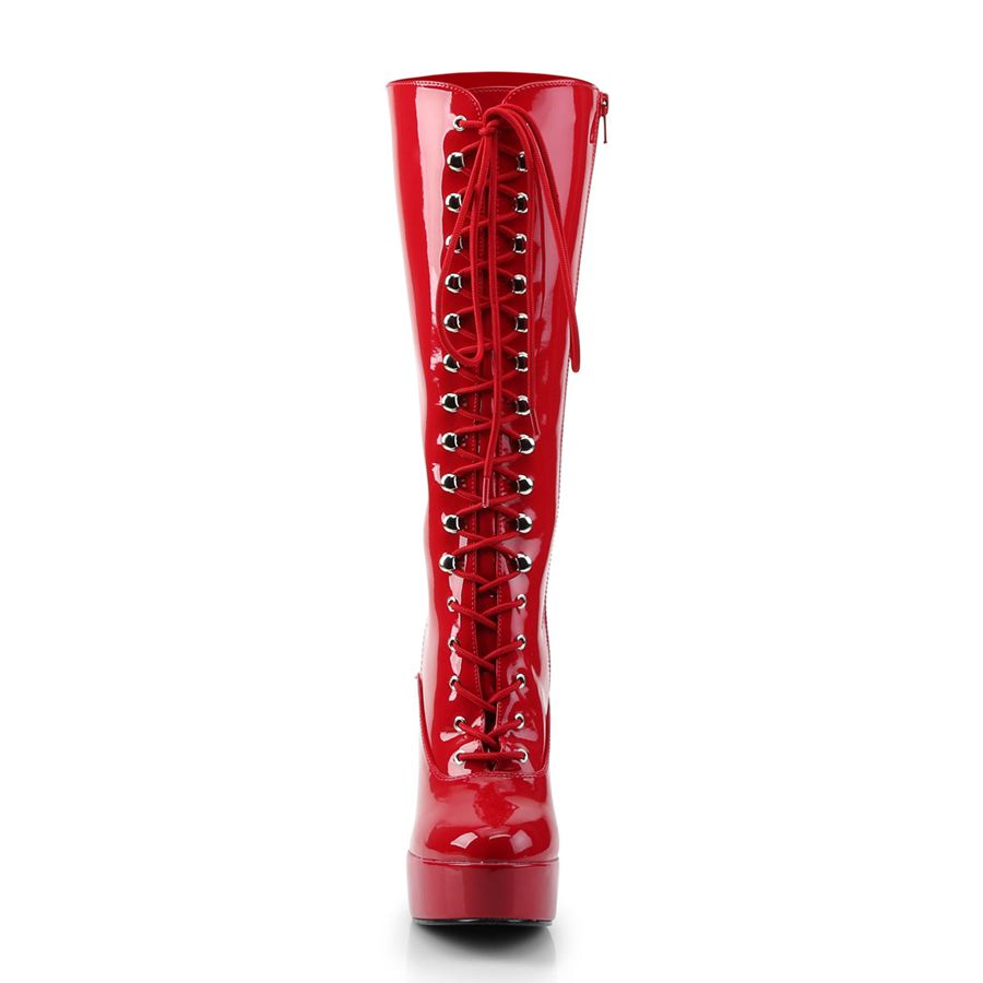 Bottes Hautes Pleaser Electra-2020 Rouge Femme | VKZ-8517779