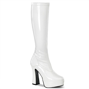 Bottes Hautes Pleaser Electra-2000Z Blanche Femme | MLB-0598440