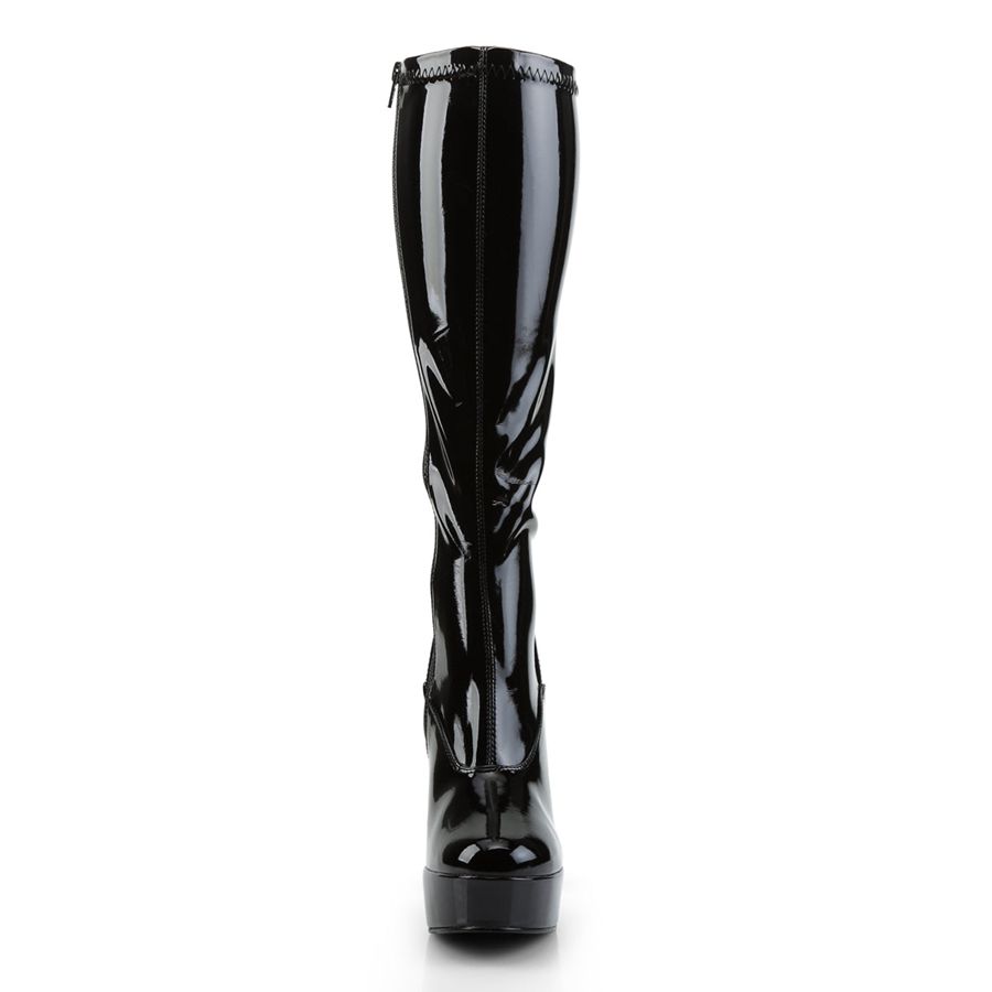 Bottes Hautes Pleaser Electra-2000Z Noir Femme | FET-2055235