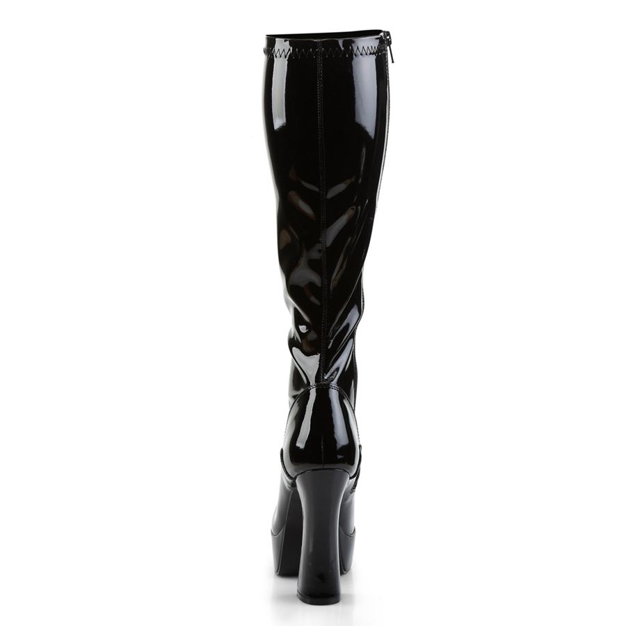 Bottes Hautes Pleaser Electra-2000Z Noir Femme | FET-2055235