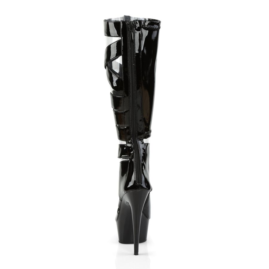 Bottes Hautes Pleaser Delight-600-49 Noir Femme | JFZ-4232800