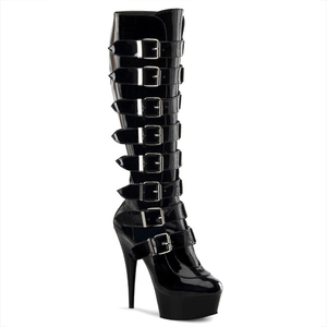 Bottes Hautes Pleaser Delight-2049 Noir Femme | CMI-0034112