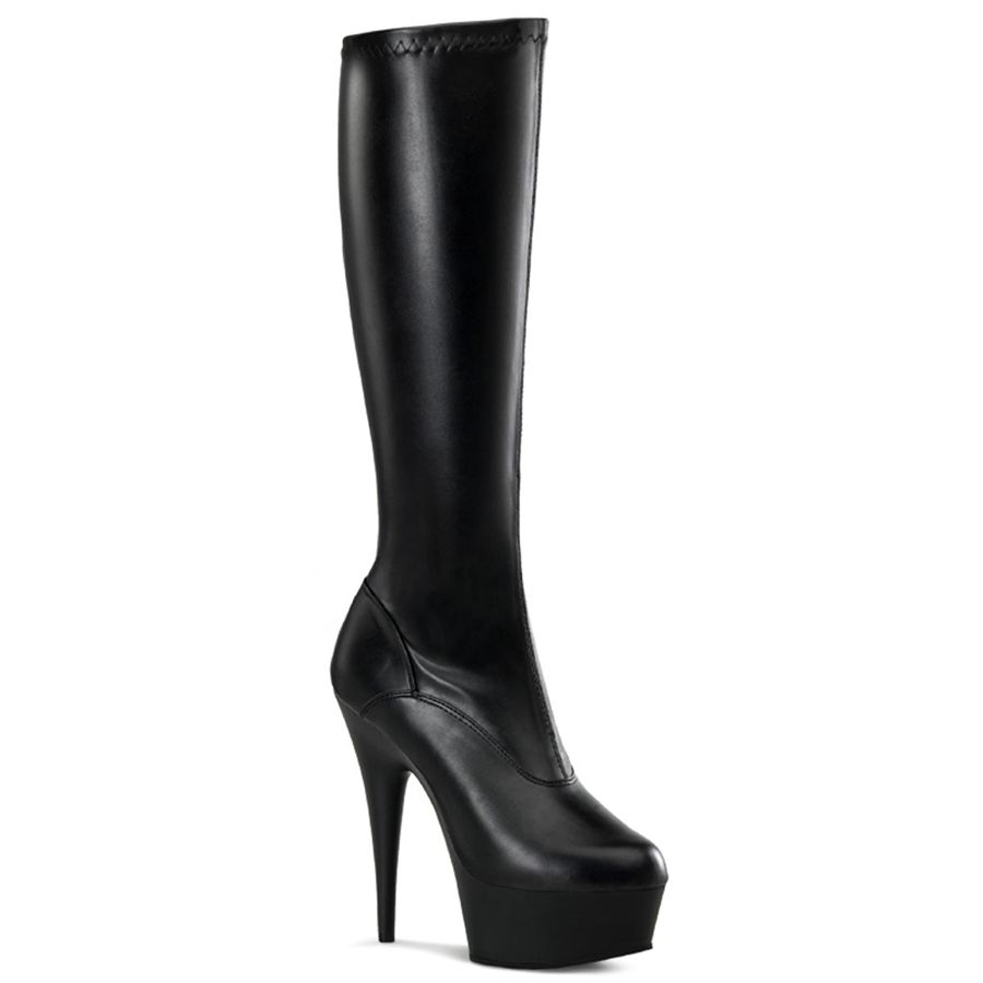 Bottes Hautes Pleaser Delight-2000 Noir Femme | XBM-8974411