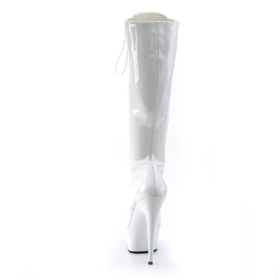 Bottes Hautes Pleaser Delight-2023 Blanche Femme | XIN-8290682