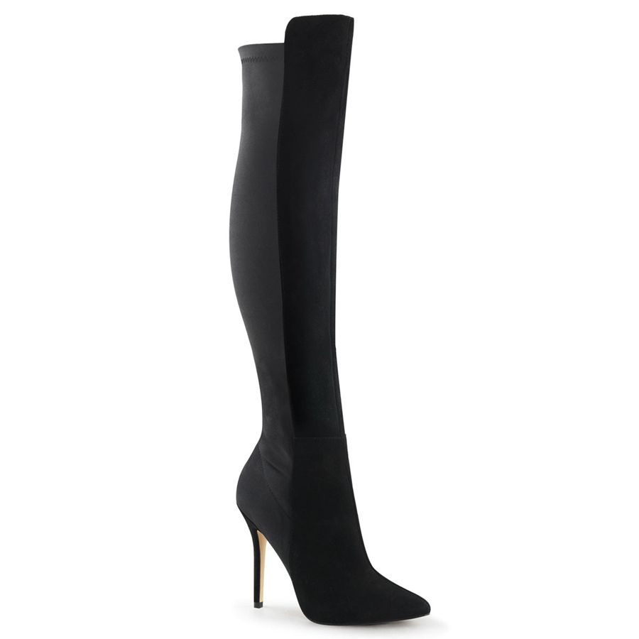 Bottes Hautes Pleaser Amuse-2018 Noir Femme | UMK-2529645