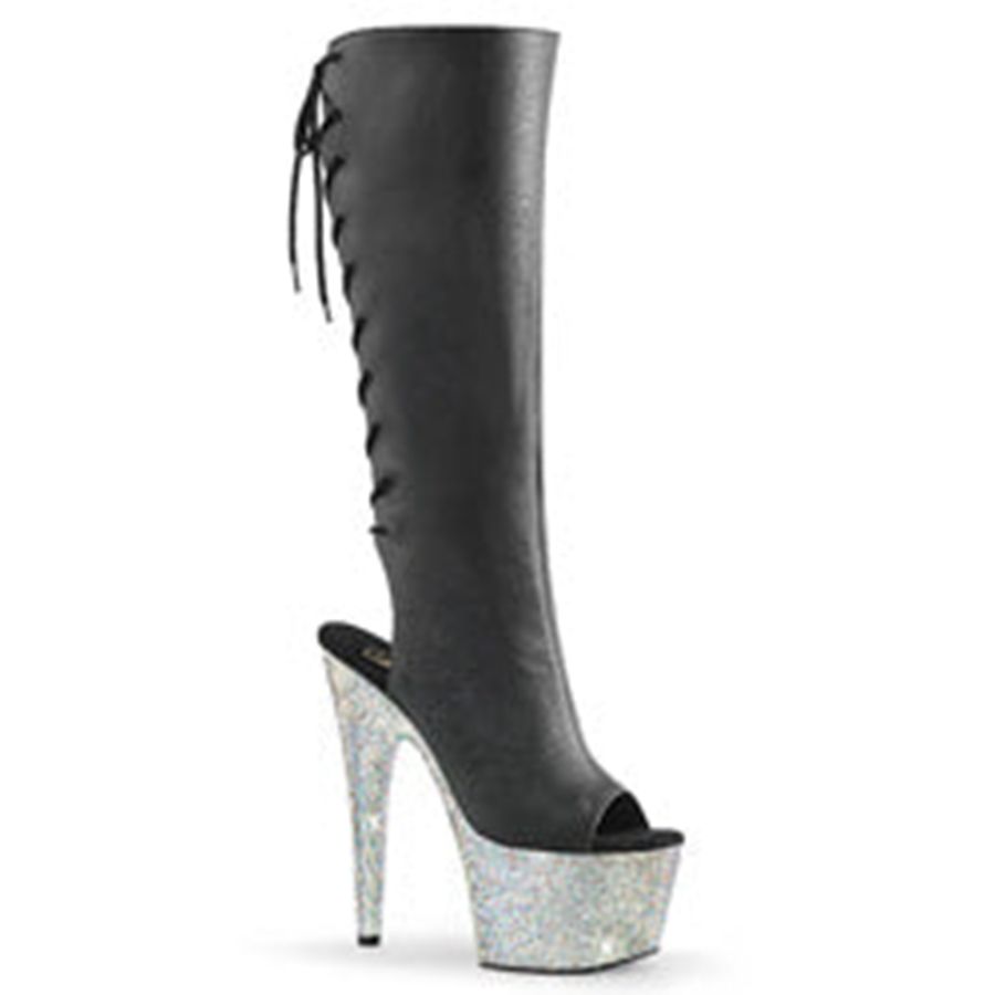 Bottes Hautes Pleaser Bejeweled-2018-7 Noir Femme | LAX-9654367