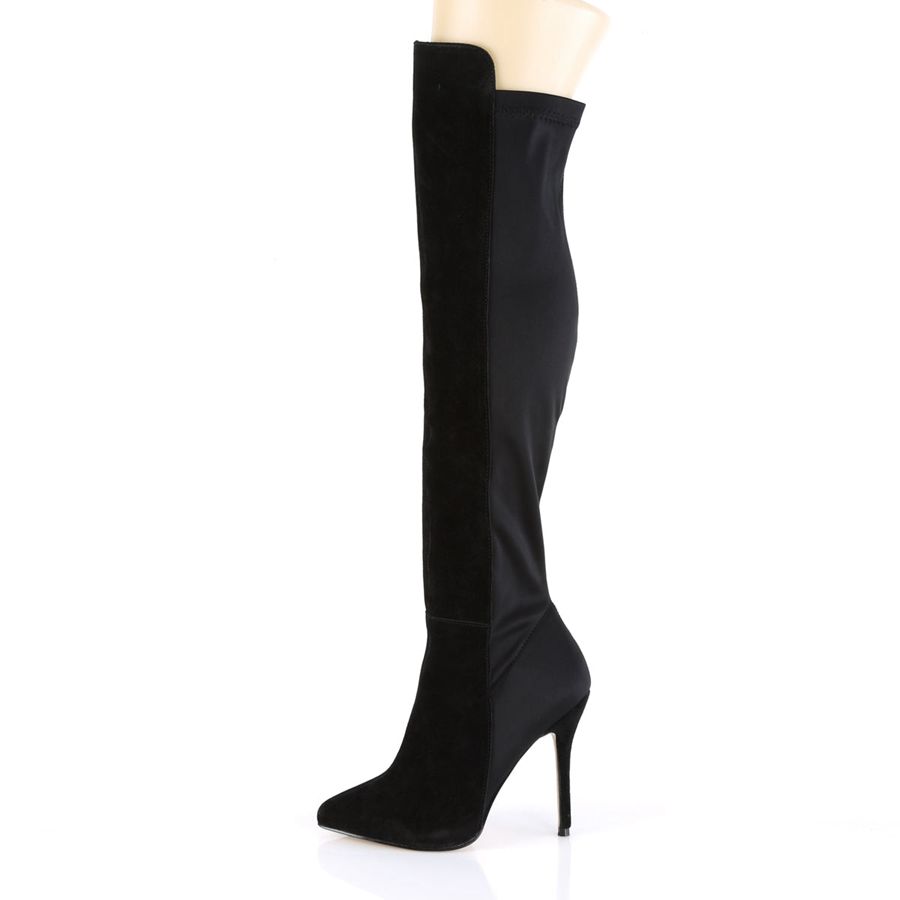 Bottes Hautes Pleaser Amuse-2018 Noir Femme | UMK-2529645