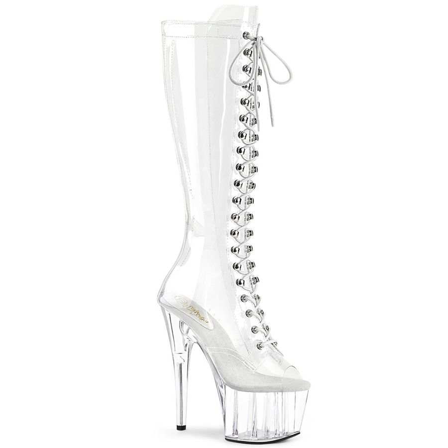 Bottes Hautes Pleaser Adore-2021C Clear Femme | KLS-6947990