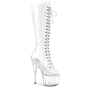 Bottes Hautes Pleaser Adore-2021C Clear Femme | KLS-6947990