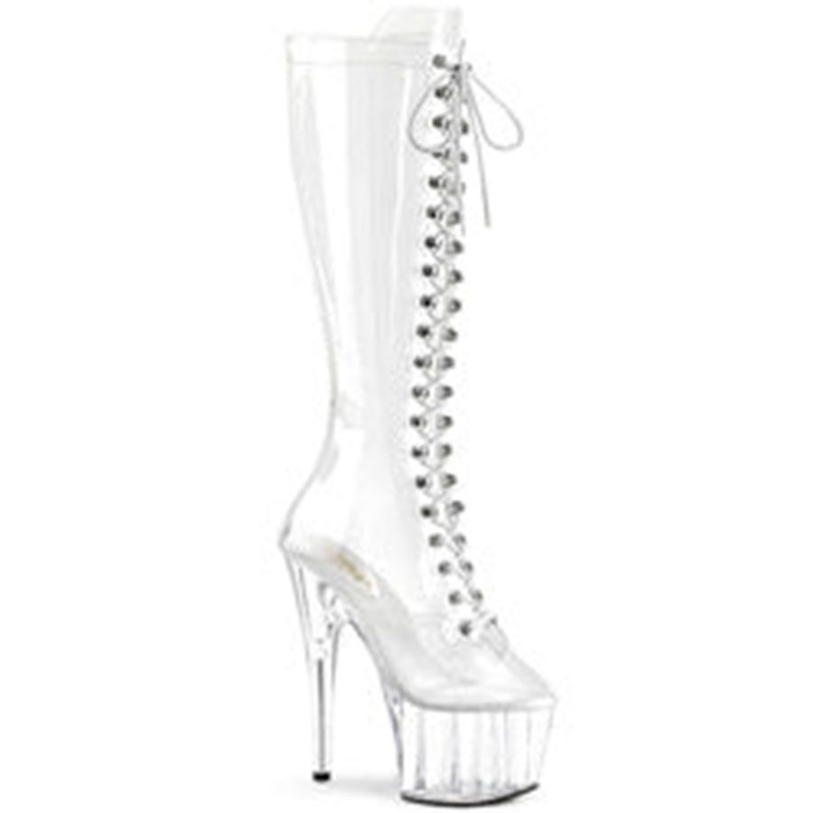 Bottes Hautes Pleaser Adore-2020C Clear Femme | DAD-0448895