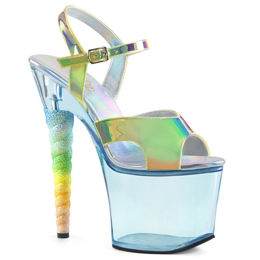 Sandales Bride Cheville Pleaser Unicorn-711T Vert Femme | OEO-4101643