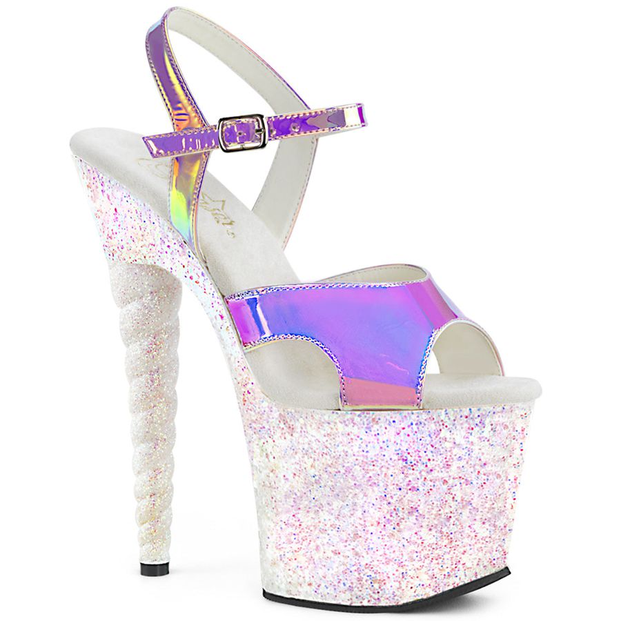 Sandales Bride Cheville Pleaser Unicorn-711LG Violette Femme | PYL-3232818