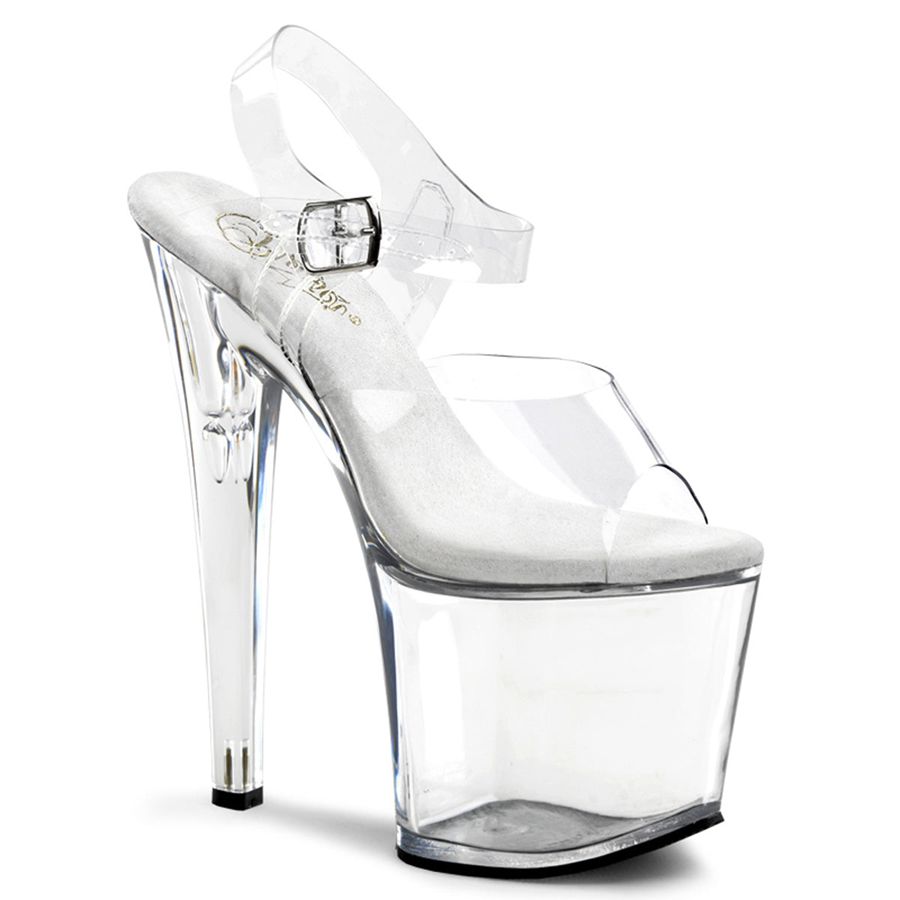 Sandales Bride Cheville Pleaser Taboo-708 Clear Femme | DCO-8728949