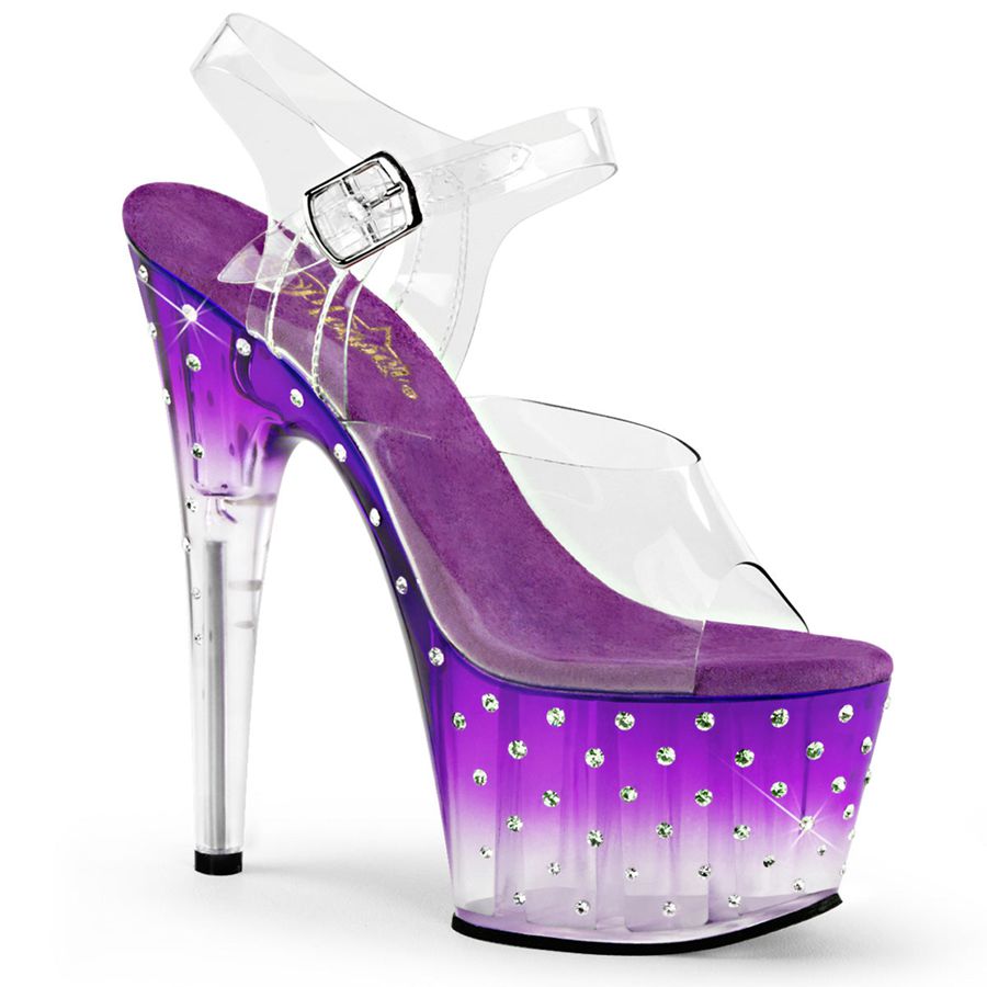 Sandales Bride Cheville Pleaser Stardust-708T Violette Femme | ANY-4343763