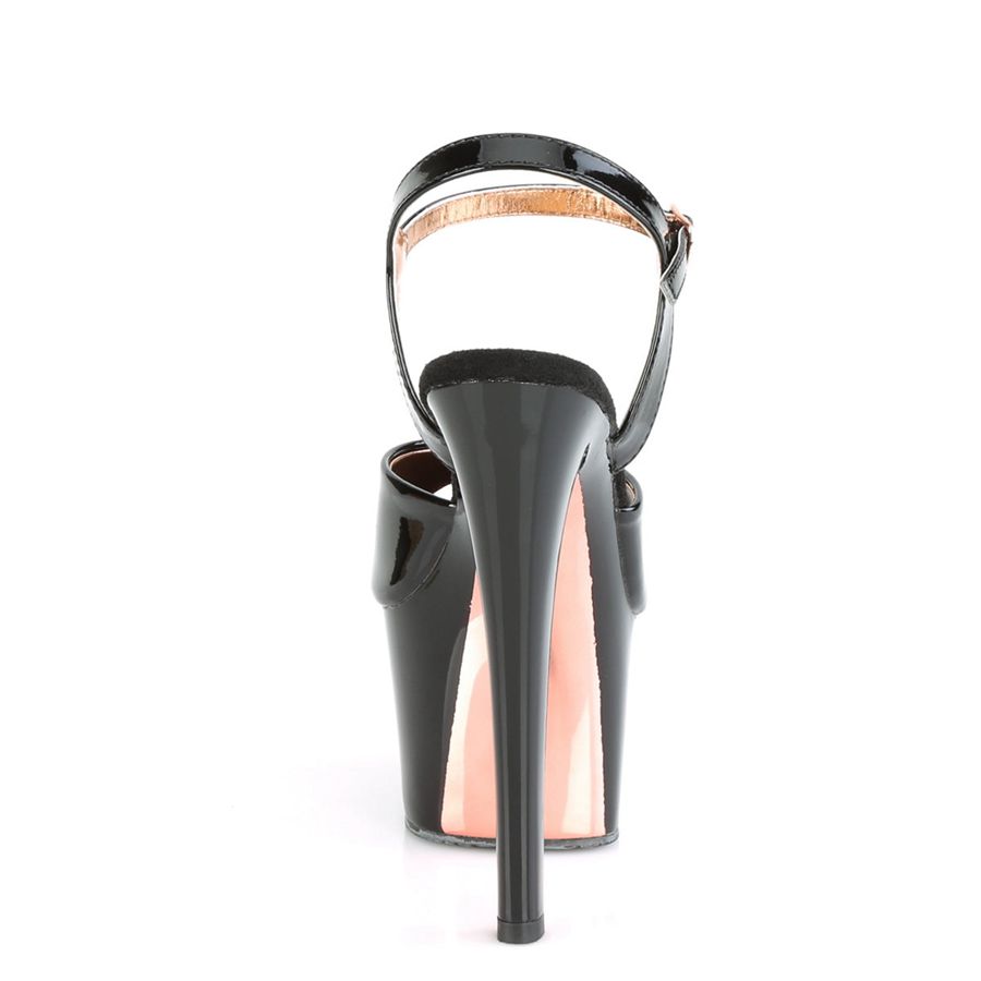 Sandales Bride Cheville Pleaser Sky-309TT Noir Femme | WSM-0224808