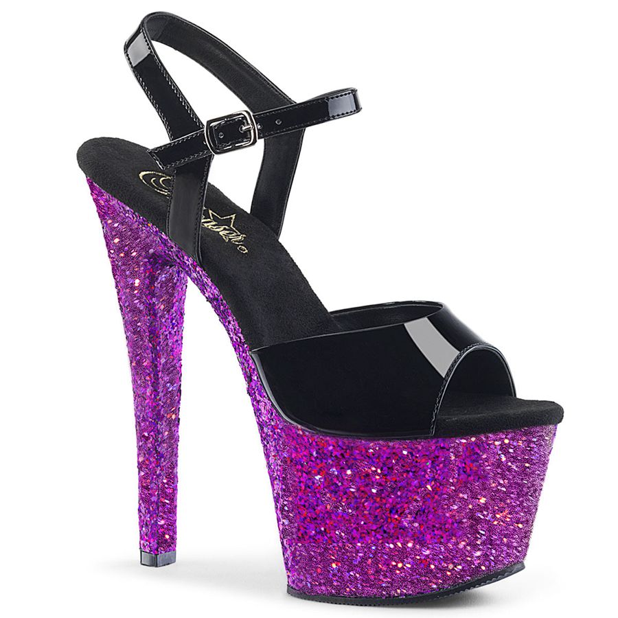 Sandales Bride Cheville Pleaser Sky-309LG Violette Femme | SIZ-8225330