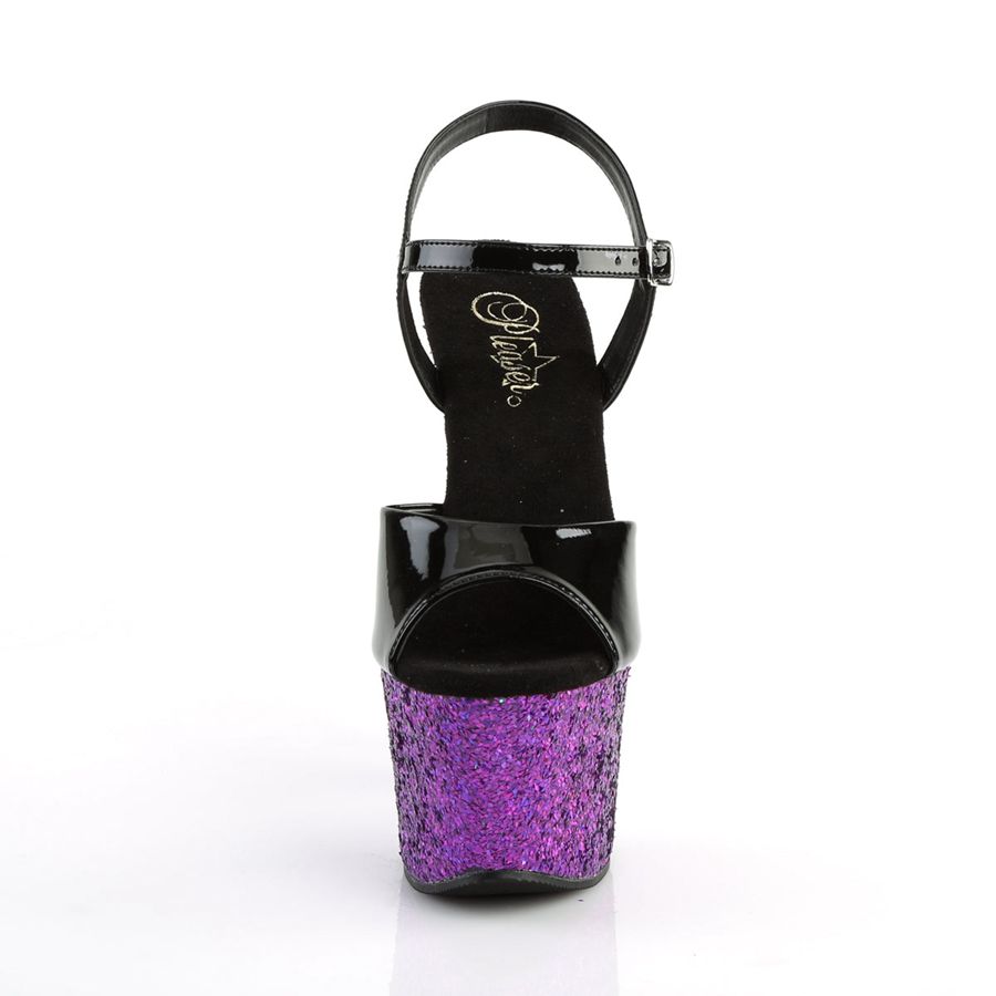 Sandales Bride Cheville Pleaser Sky-309LG Violette Femme | SIZ-8225330