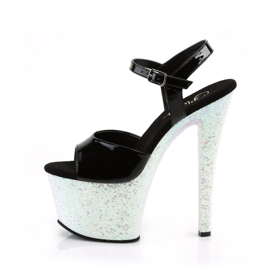 Sandales Bride Cheville Pleaser Sky-309LG Argent Femme | SNW-8973872