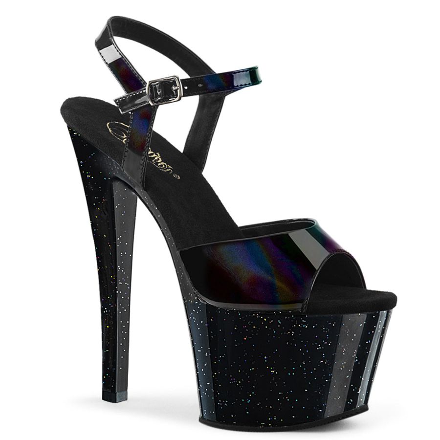 Sandales Bride Cheville Pleaser Sky-309HG Noir Femme | PLQ-1489848