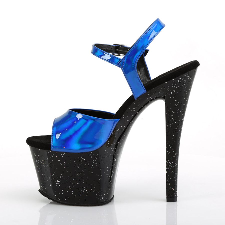 Sandales Bride Cheville Pleaser Sky-309HG Bleu Marine Femme | BHH-8105987