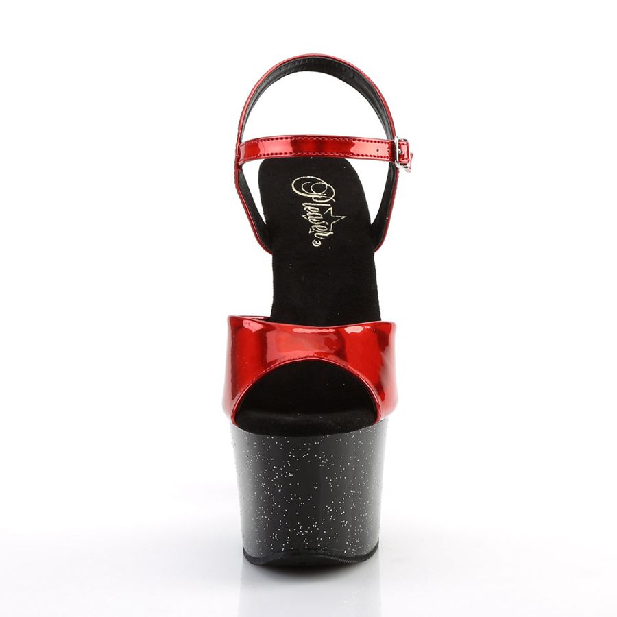 Sandales Bride Cheville Pleaser Sky-309HG Rouge Femme | KHG-9195828