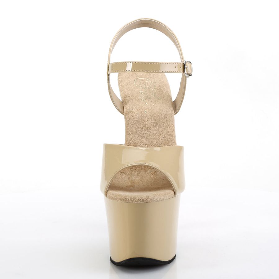 Sandales Bride Cheville Pleaser Sky-309 Beige Femme | NAU-0937901