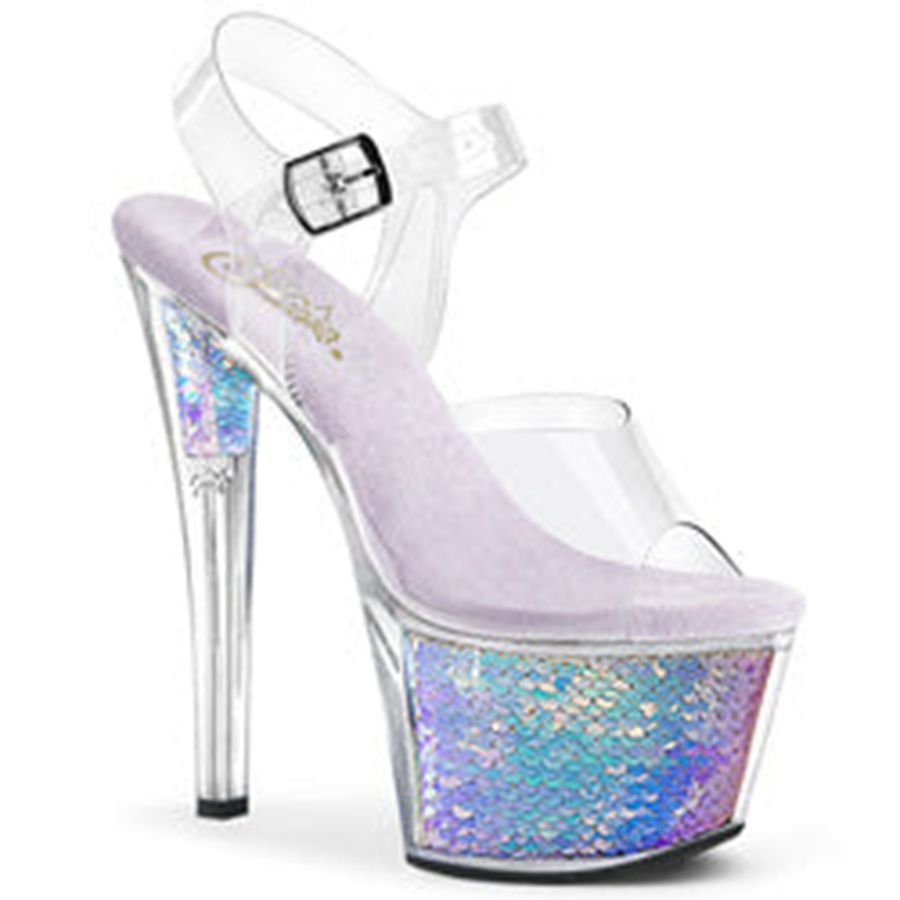 Sandales Bride Cheville Pleaser Sky-308MC Violette Femme | HWM-6654310