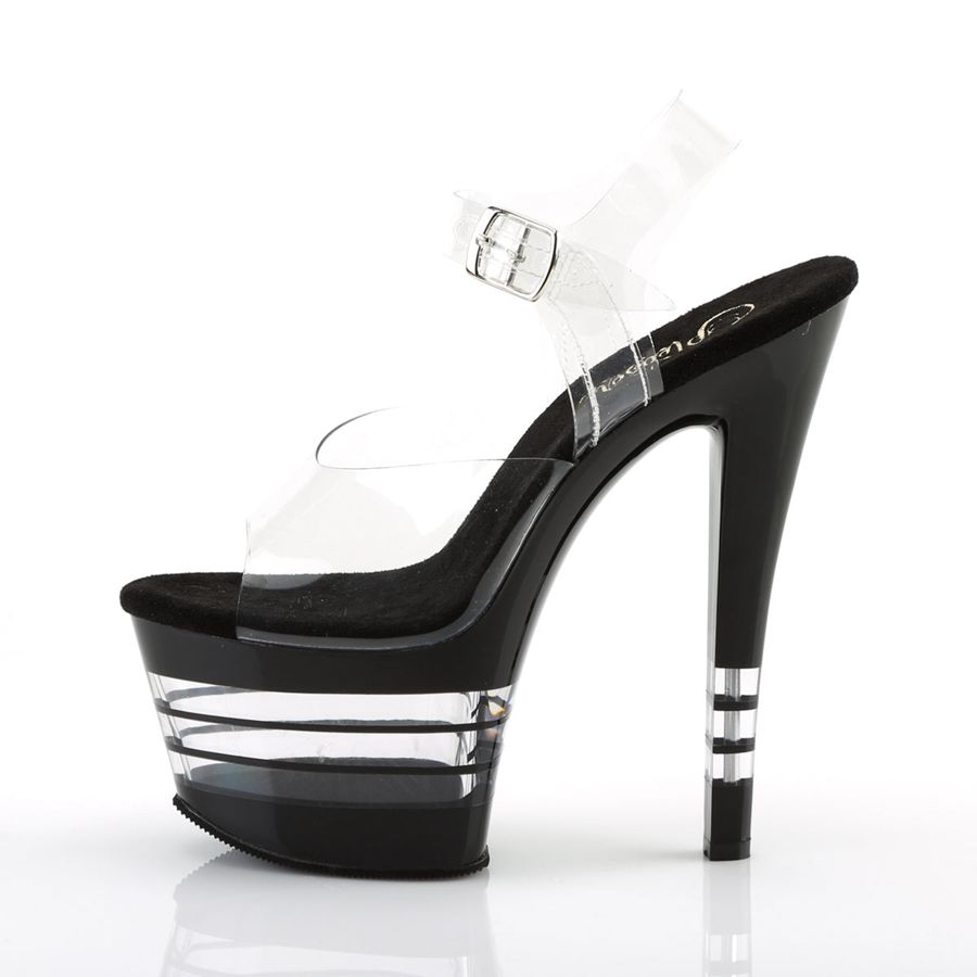 Sandales Bride Cheville Pleaser Sky-308LN Noir Femme | NFC-0619237