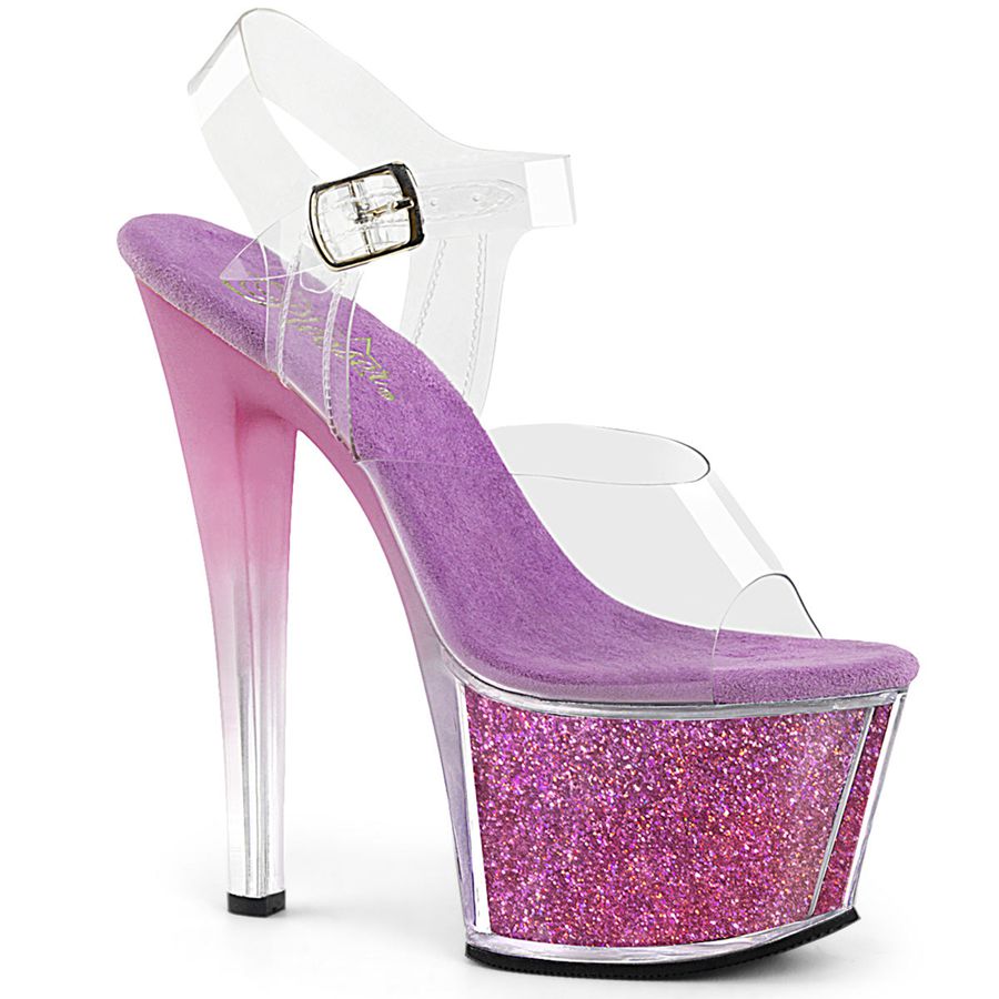 Sandales Bride Cheville Pleaser Sky-308G-T Violette Femme | HGA-2768375