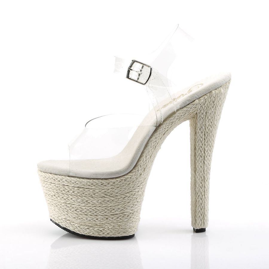 Sandales Bride Cheville Pleaser Sky-308ESP Beige Femme | TGH-8754256