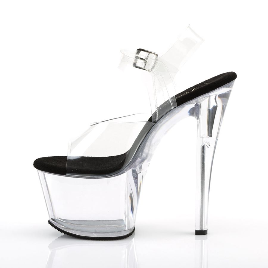 Sandales Bride Cheville Pleaser Sky-308 Clear Femme | GCG-9001659