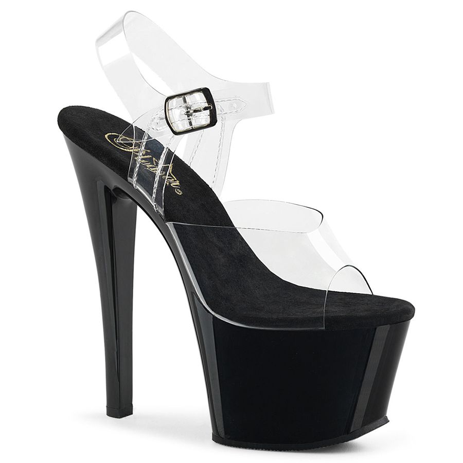 Sandales Bride Cheville Pleaser Sky-308 Noir Femme | UUH-7281600