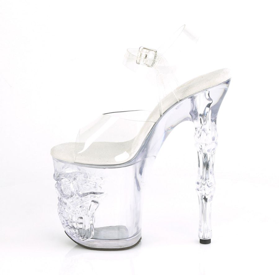 Sandales Bride Cheville Pleaser Rapture-808 Clear Femme | BVO-5527829