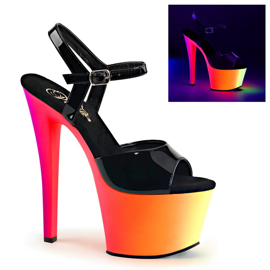 Sandales Bride Cheville Pleaser Rainbow-309UV Multicolore Femme | EQI-4685369