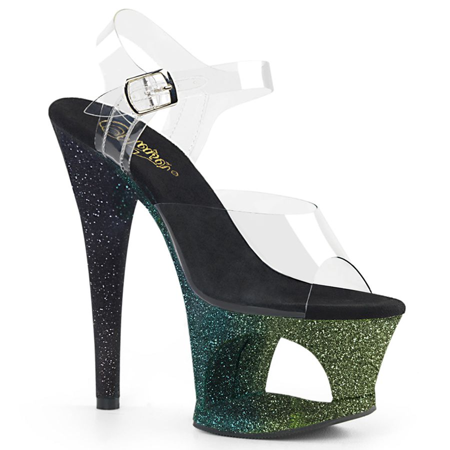 Sandales Bride Cheville Pleaser Moon-708OMBRE Vert Femme | MCV-1172691