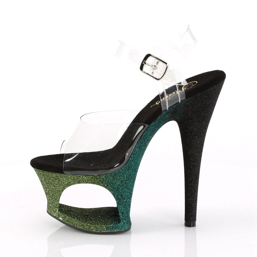 Sandales Bride Cheville Pleaser Moon-708OMBRE Vert Femme | MCV-1172691