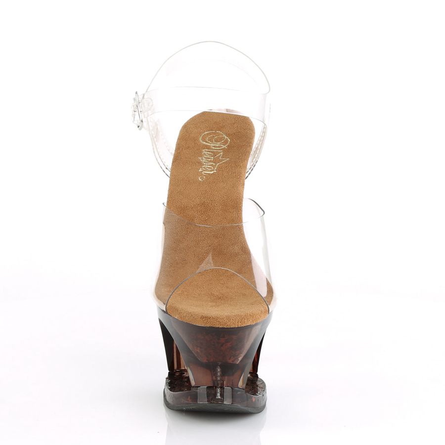 Sandales Bride Cheville Pleaser Moon-708GFT Marron Femme | WWH-4834213