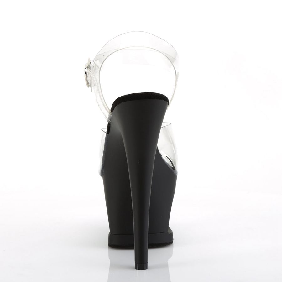 Sandales Bride Cheville Pleaser Moon-708 Noir Femme | LSX-7241194