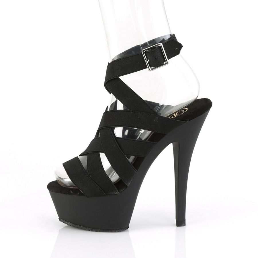 Sandales Bride Cheville Pleaser Kiss-241 Noir Femme | RTT-5224582