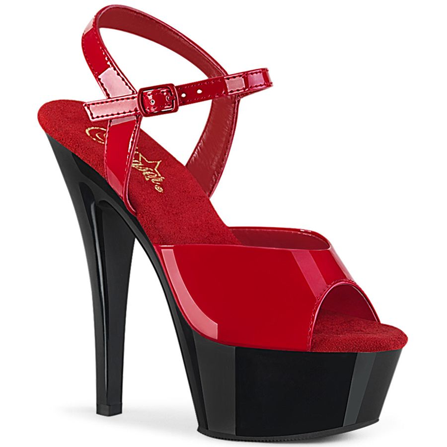 Sandales Bride Cheville Pleaser Kiss-209 Rouge Femme | CGR-4485293