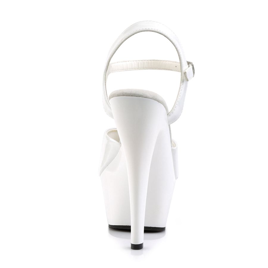 Sandales Bride Cheville Pleaser Kiss-209 Blanche Femme | YJQ-0716885