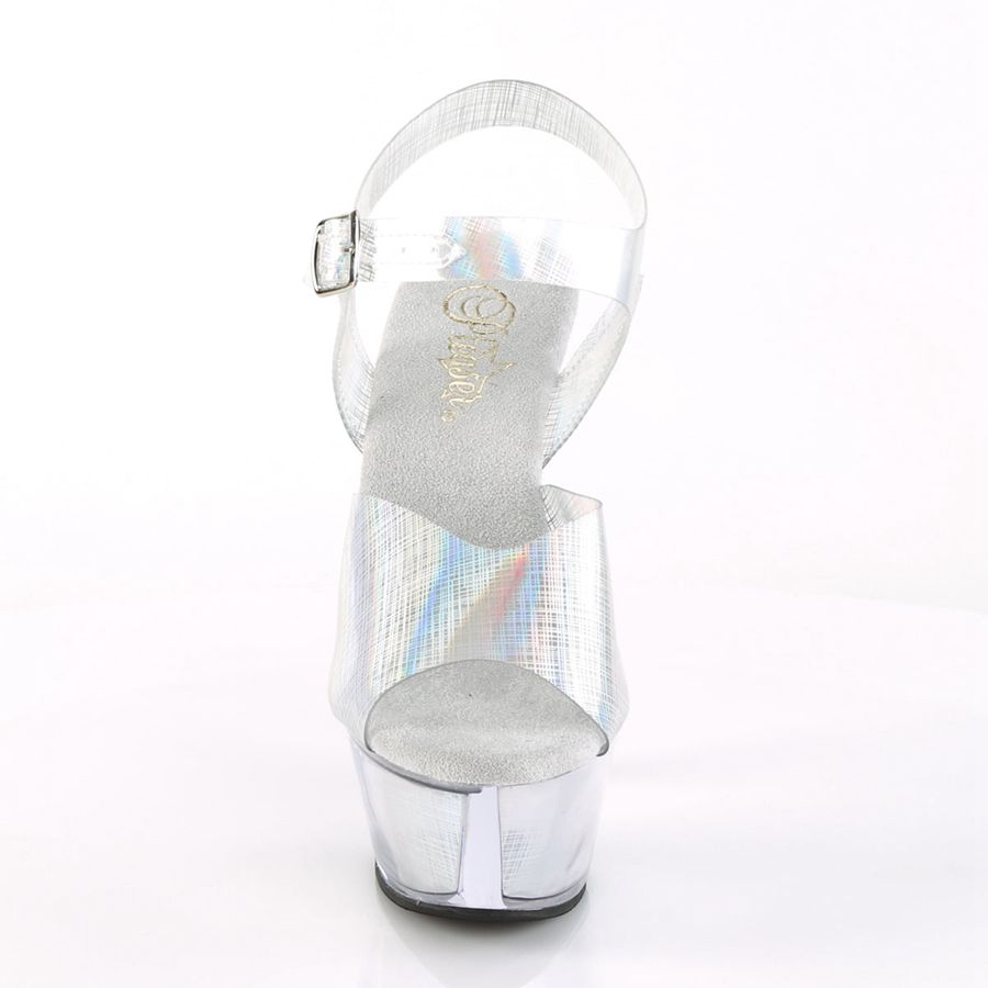 Sandales Bride Cheville Pleaser Kiss-208N-CRHM Clear Femme | LDU-2775860