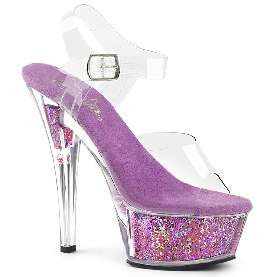 Sandales Bride Cheville Pleaser Kiss-208GF Violette Femme | WJS-1518541