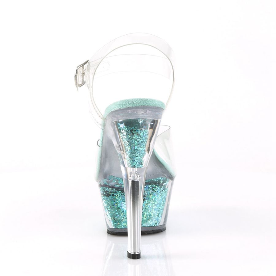 Sandales Bride Cheville Pleaser Kiss-208GF Turquoise Femme | JAJ-7522491