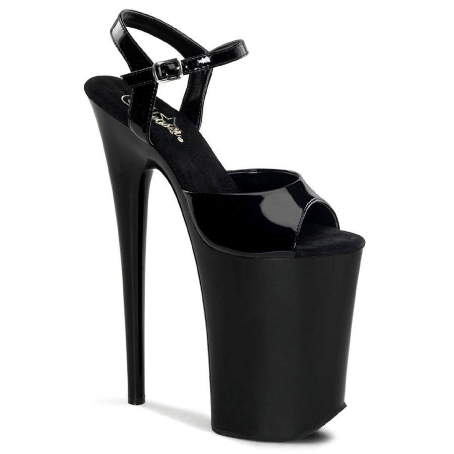 Sandales Bride Cheville Pleaser Infinity-909 Noir Femme | NRK-1532266