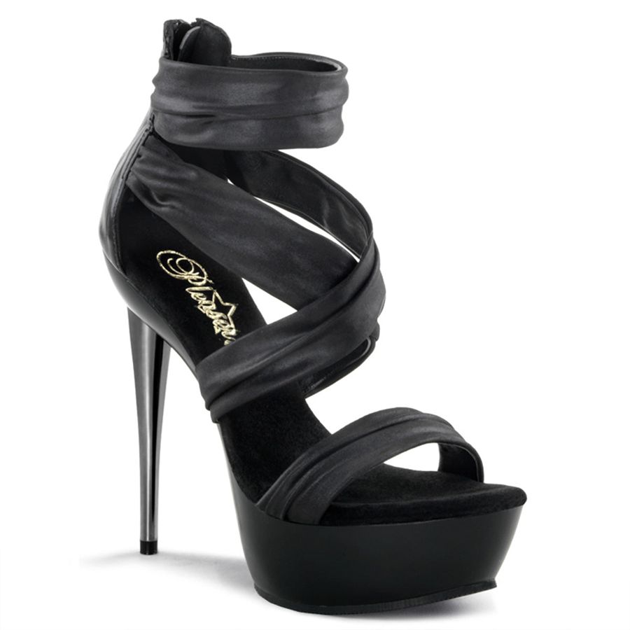 Sandales Bride Cheville Pleaser Impulse-558 Noir Femme | SMD-2618279