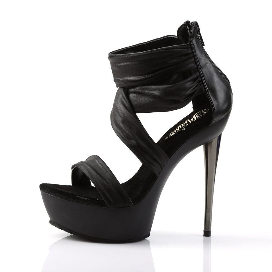 Sandales Bride Cheville Pleaser Impulse-558 Noir Femme | SMD-2618279