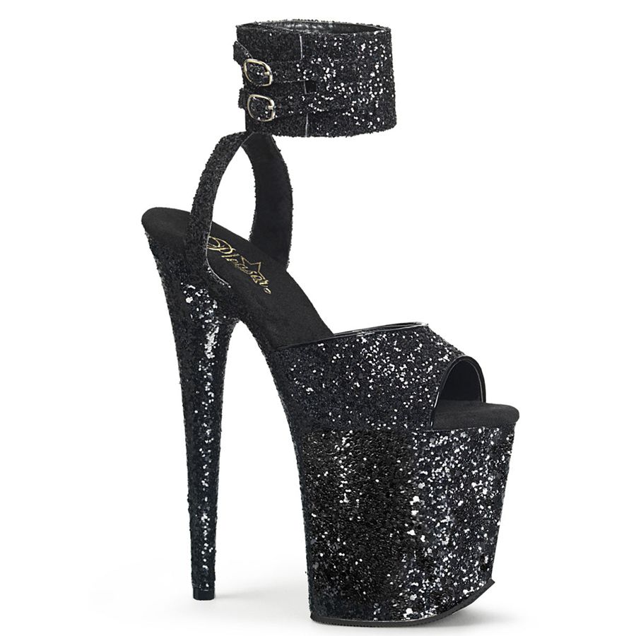 Sandales Bride Cheville Pleaser Flamingo-891LG Noir Femme | YOC-3317530