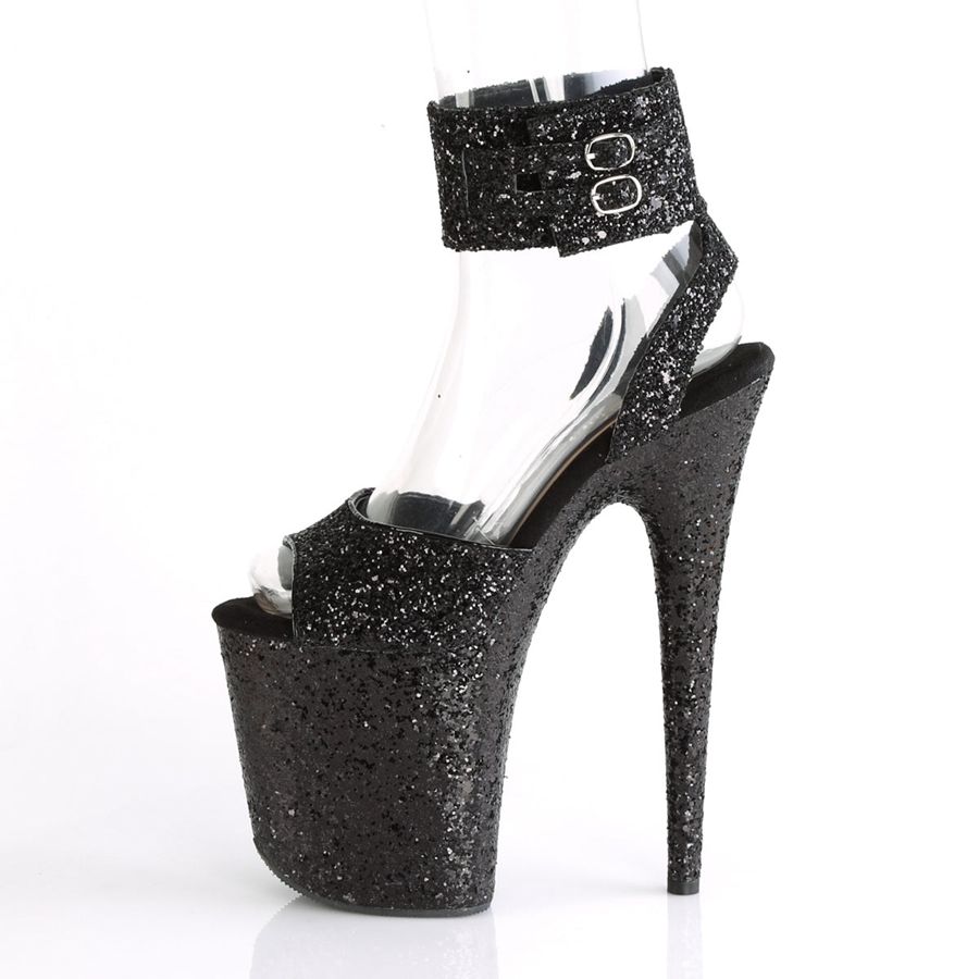 Sandales Bride Cheville Pleaser Flamingo-891LG Noir Femme | YOC-3317530