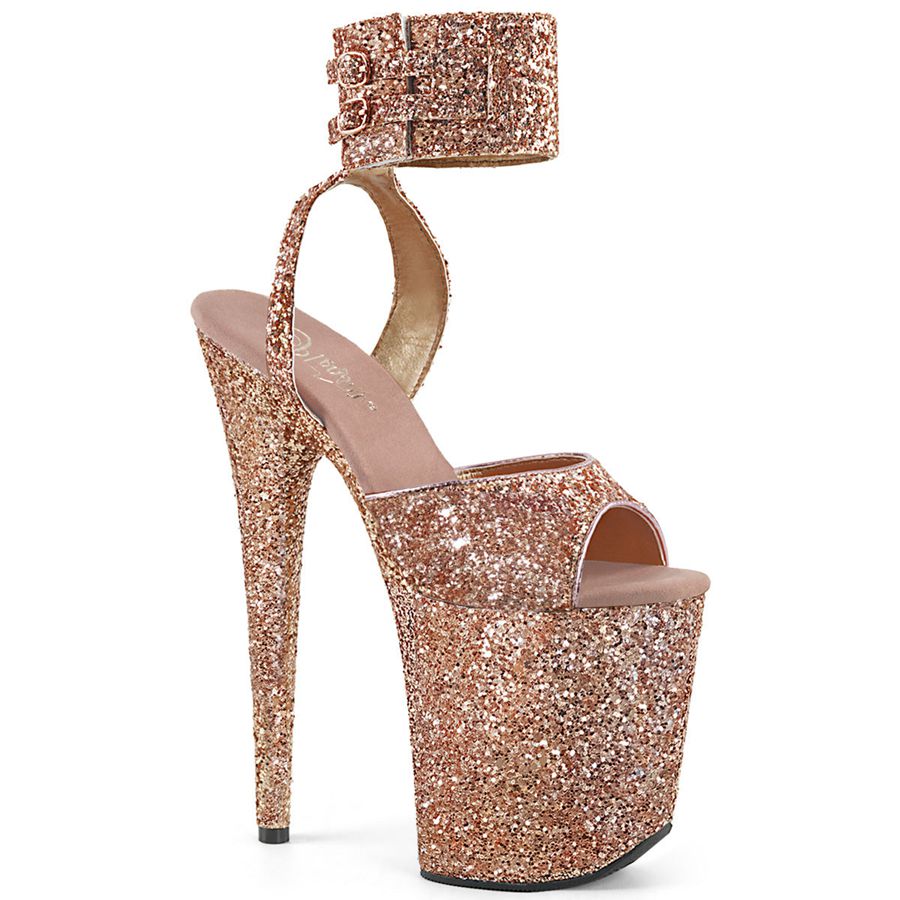 Sandales Bride Cheville Pleaser Flamingo-891LG Marron Femme | VHN-9237466